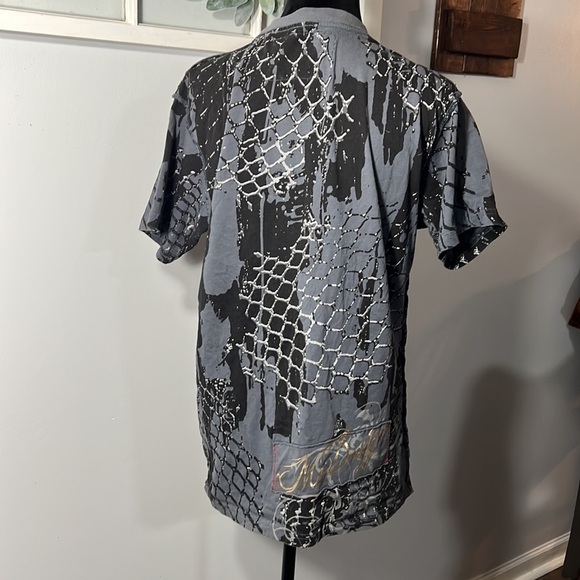 McDagger Men’s All Over Snake Design T-shirt Distressed Detail size Medium - Picture 7 of 9